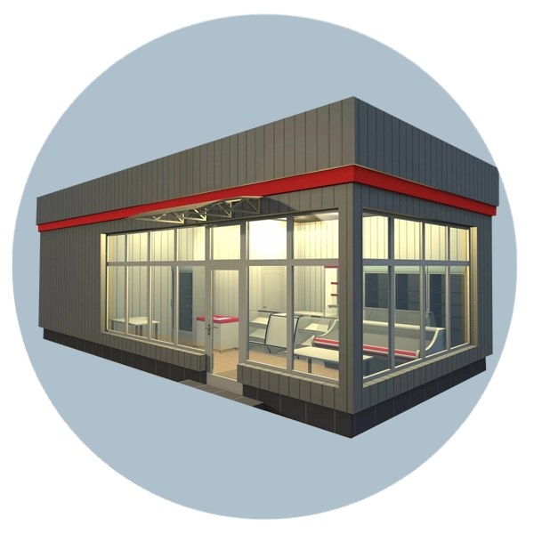 Торговый павильон 8000х3400 мм