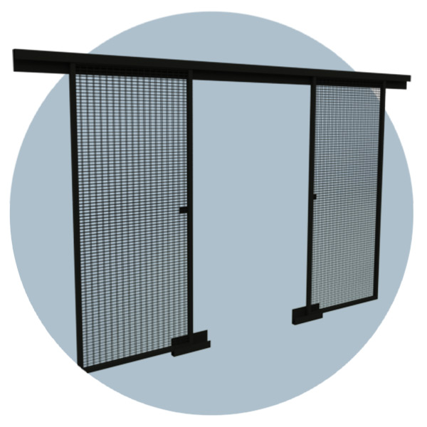 Решётка пулерассеивающая антивандальная откатная