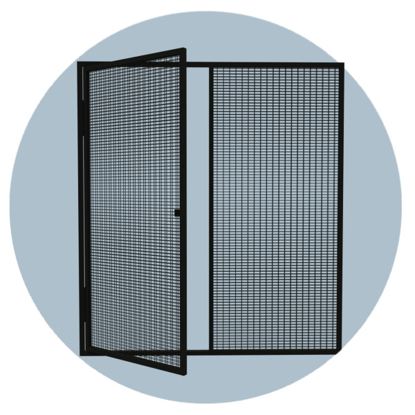 Решётка пулерассеивающая антивандальная с распашной створкой