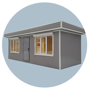 Торговый киоск с рекламным коробом 7000х3400 мм