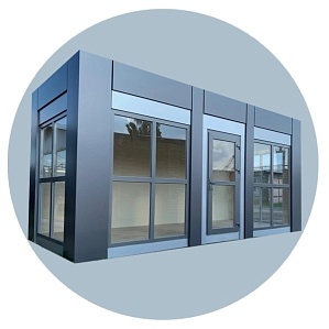 Торговый павильон с рекламным коробом 6000х2400 мм